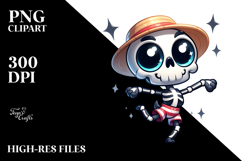 Goofy Cartoon Skull with Beach Wear Product Image 2