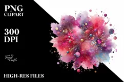 Colorful Magenta Watercolor Background | Clipart Product Image 3