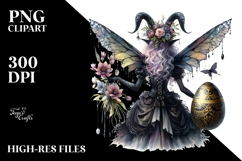 Gothic Fairy with Easter Egg PNG Product Image 2
