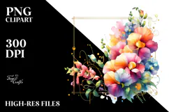 Colorful Sweet Pea, High-Res PNG Product Image 2
