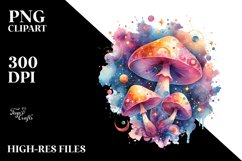 Colorful Magical Mushroom Celestial | Clipart Product Image 3