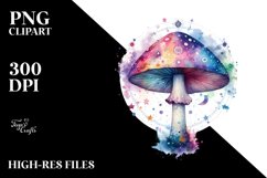 Colorful Magical Mushroom Celestial | Clipart Product Image 1