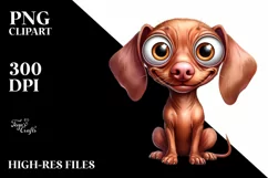 Crazy Watercolor Vizsla | Sublimation | Clipart Product Image 3