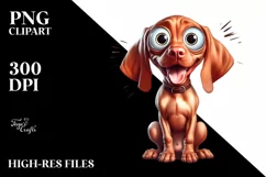 Crazy Watercolor Vizsla | Sublimation | Clipart Product Image 1