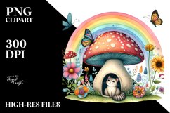 Colorful Cat House Mushroom Product Image 1
