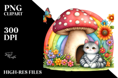 Colorful Cat House Mushroom Product Image 2