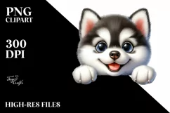 Cute Enthusiastic Funny Crazy Siberian Husky | Sublimation Product Image 1
