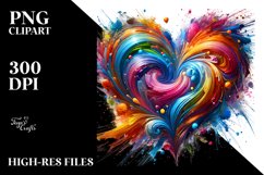 Paint Brushed Abstract Heart PNG Product Image 2