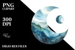 Simple Half Moon, Transparent PNG Product Image 2