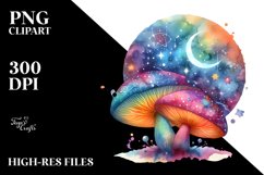 Magical Celestial Astral Mushroom | Sublimation | Clipart Product Image 3