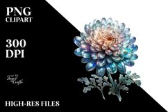 Metallic Chrysanthemum | Watercolor | Shiny Product Image 3