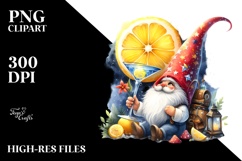 Whimsical Gnome Drinking Cocktail PNG Product Image 2