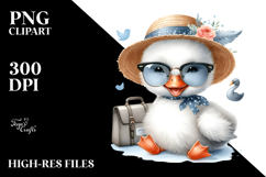 Energetic Baby Swan with Hat PNG Product Image 2