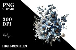 splash of White Delphiniums in Watercolor | Sublimation | Product Image 1