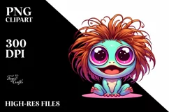 Colorful Crazy Baby Frog | Clipart Product Image 3