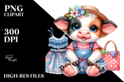 Cute Baby Cow PNG Product Image 2