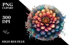 Stained Zinnia Abstract | Sublimation | Clipart Product Image 3