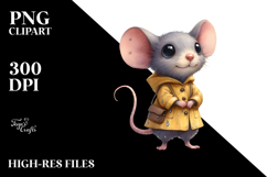 Sublimation Clipart Title: Raincoat Mouse Product Image 2