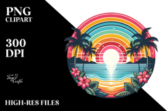 Tropical Rainbow Sunset, PNG Product Image 2