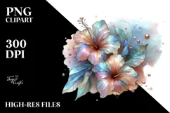 Shiny Hibiscus Made of , Transparent PNG Product Image 2
