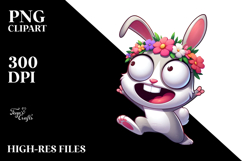 Funny Dancing Cross-Eyed Bunny PNG Product Image 2
