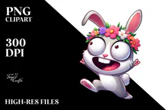 Funny Dancing Cross-Eyed Bunny PNG Product Image 2