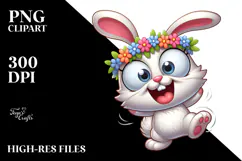 Funny Dancing Cross-Eyed Bunny PNG Product Image 2
