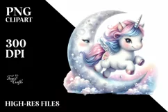 Running Baby Unicorn | Sublimation | Clipart Product Image 3