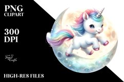 Running Moon Unicorn | Sublimation | Clipart Product Image 3