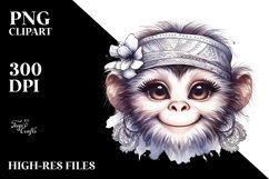 Funny Monkey with Diva Look Clipart Product Image 3
