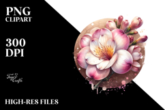 Sublimation Clipart Title: Watercolor Splash Freesia Product Image 2
