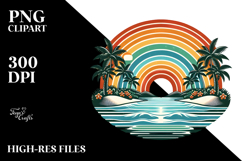 Retro Tropical Beach Rainbow, 20 oz Tumbler Product Image 2