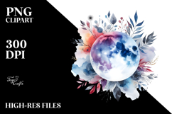 Sublimation Clipart Title: Abstract Moon Foliage Product Image 2