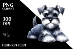 Cute Miniature Schnauzer, Transparent PNG Product Image 2