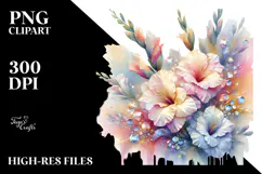 Colorful Pastel Gladiolus made of Diamond, High-Res PNG Product Image 2
