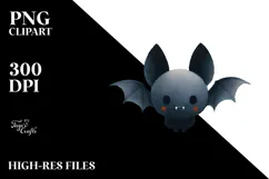 Funny Bat Washed Watercolor PNG Product Image 2
