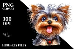 Funny Yorkshire Terrier Sitting | Clipart Product Image 3