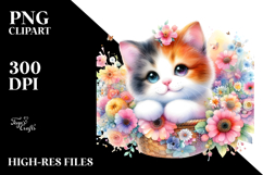 Colorful Cute Cat PNG Product Image 2