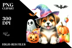 Cute Baby Dog Halloween Clipart Product Image 3
