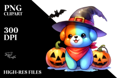 Cute Baby Dog Halloween Clipart Product Image 2