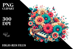 Vibrant Moon with Sunflowers PNG Product Image 2