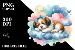 Colorful Watercolor Whimsical Dog Clipart Product Image 3