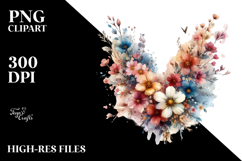 Grungy Flower Painting PNG Product Image 2