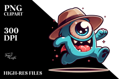 Aggresive Cartoon Monster PNG Product Image 2