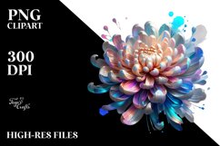 Chrysanthemum | Watercolor | Shiny Product Image 1