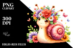 Cute Snail Flower Crown, 20 oz Tumbler Product Image 2
