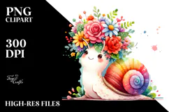 Cute Snail Flower Crown, 20 oz Tumbler Product Image 2