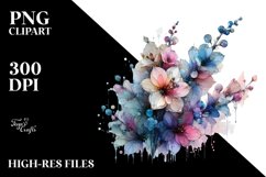 Abstract Delphinium Splash PNG Product Image 1