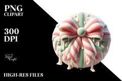 3D Christmas Bow PNG Product Image 2