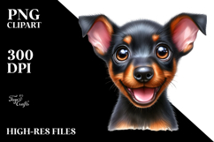 Cute Baby Doberman Pinscher, Transparent PNG Product Image 2
